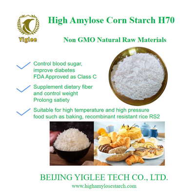 Bắc Kinh YIGLEE TECH Niêm mỡ ngô cao amylose H70 RS2 Niêm mỡ kháng amylose cao không GMO Niêm mỡ GI thấp