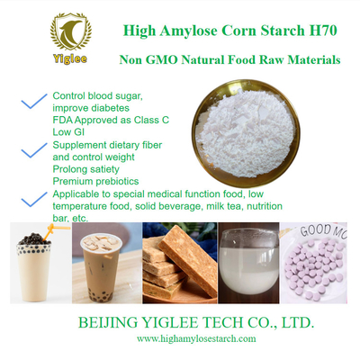 Bắc Kinh YIGLEE TECH Tấm gạo cao amylose H70 Prebiotics Tấm gạo cao amylose RS2 Ngọn ngô kháng low GI Non GMO