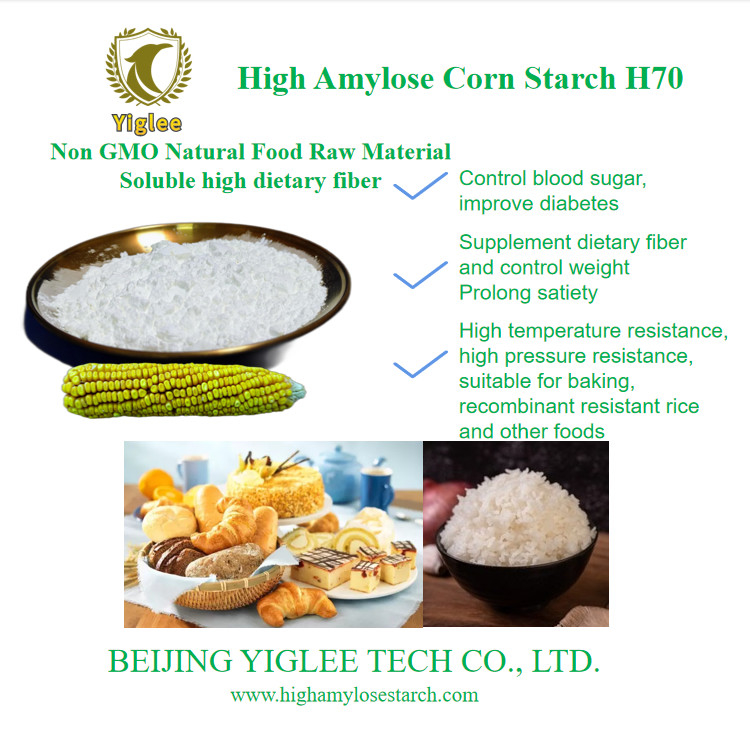 BEIJING YIGLEE TECH Tấm gạo cao amylose SDS Tấm gạo kháng prebiotic Độ nhớt thấp HAMS Tấm gạo cao amylose