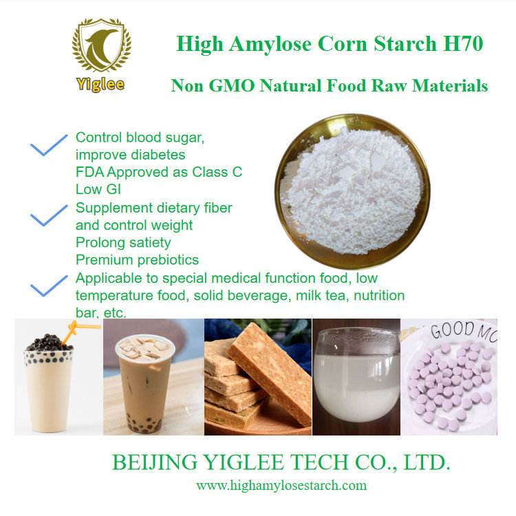 Bắc Kinh YIGLEE TECH Tấm gạo cao amylose H70 Prebiotics Tấm gạo cao amylose RS2 Ngọn ngô kháng low GI Non GMO